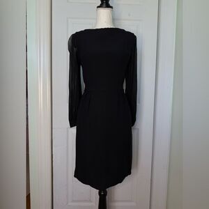 1950s Elegant Quiet Luxury Black Dress